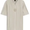 Textured-stripe T-shirt in cotton Textured-stripe T-shirt in cotton