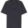 Textured-stripe T-shirt in cotton Textured-stripe T-shirt in cotton