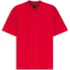 Textured-stripe T-shirt in cotton