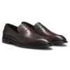 Textured-tongue loafers in leather Textured-tongue loafers in leather