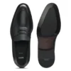 Textured-tongue loafers in leather Textured-tongue loafers in leather