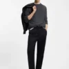 Textured-tongue loafers in leather Textured-tongue loafers in leather