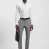 Thermo-regulating slim-fit trousers in virgin wool Thermo-regulating slim-fit trousers in virgin wool