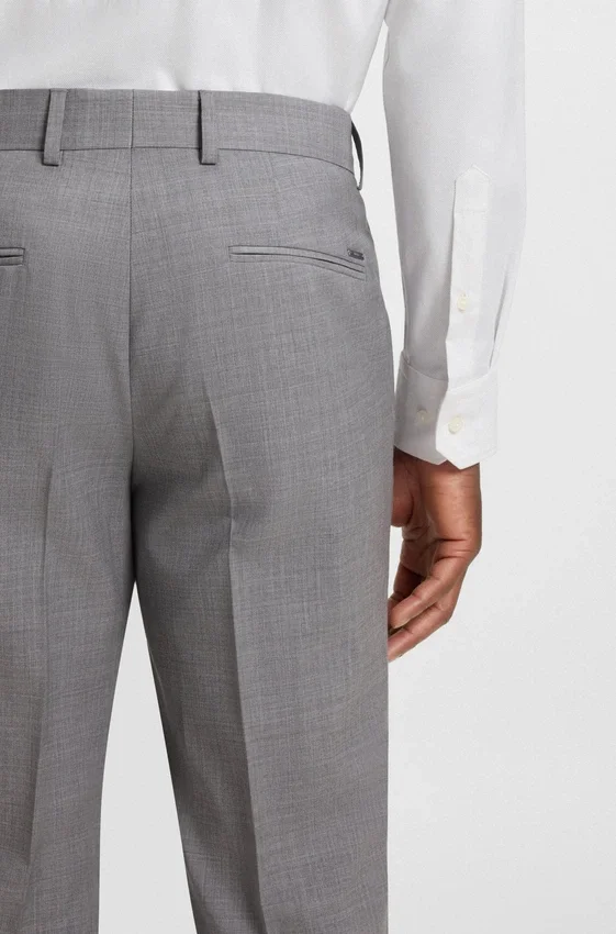 Thermo-regulating slim-fit trousers in virgin wool Thermo-regulating slim-fit trousers in virgin wool