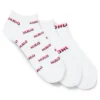Three-pack of ankle-length socks with two-tone logos Three-pack of ankle-length socks with two-tone logos