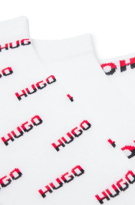 Three-pack of ankle-length socks with two-tone logos Three-pack of ankle-length socks with two-tone logos