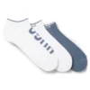 Three-pack of ankle socks with logos