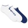Three-pack of ankle socks with logos