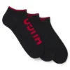 Three-pack of ankle socks with logos