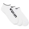 Three-pack of ankle socks with logos