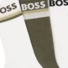 Three-pack of bamboo-blend ankle socks with logos