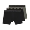 Three-pack of branded boxer briefs in stretch cotton