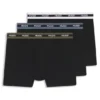 Three-pack of branded boxer briefs in stretch cotton