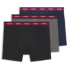 Three-pack of branded boxer briefs in stretch cotton