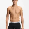 Three-pack of branded boxer briefs in stretch cotton