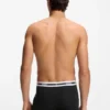 Three-pack of branded boxer briefs in stretch cotton