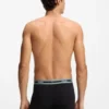 Three-pack of branded boxer briefs in stretch cotton