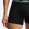 Three-pack of branded boxer briefs in stretch cotton
