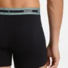 Three-pack of branded boxer briefs in stretch cotton