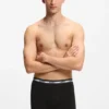 Three-pack of branded boxer briefs in stretch cotton