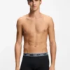 Three-pack of branded boxer briefs in stretch cotton
