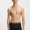 Three-pack of branded boxer briefs in stretch cotton