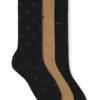 Three-pack of cotton-blend socks in a regular length