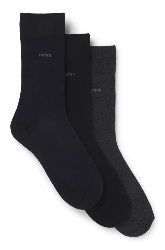 Three-pack of cotton-blend socks in a regular length Three-pack of cotton-blend socks in a regular length