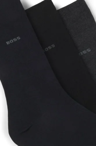 Three-pack of cotton-blend socks in a regular length