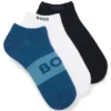 Three-pack of cotton-blend socks in an ankle length