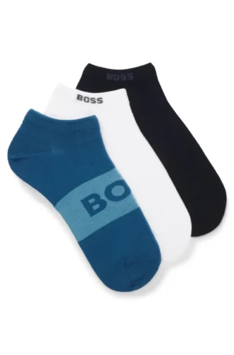 Three-pack of cotton-blend socks in an ankle length