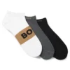 Three-pack of cotton-blend socks in an ankle length