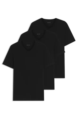Three-pack of cotton V-neck undershirts