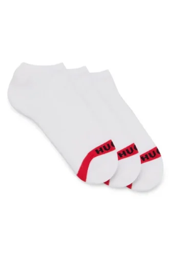 Three-pack of invisible socks with logos