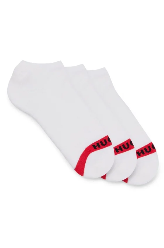 Three-pack of invisible socks with logos Three-pack of invisible socks with logos