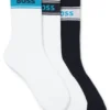Three-pack of logo-detail socks in a short length
