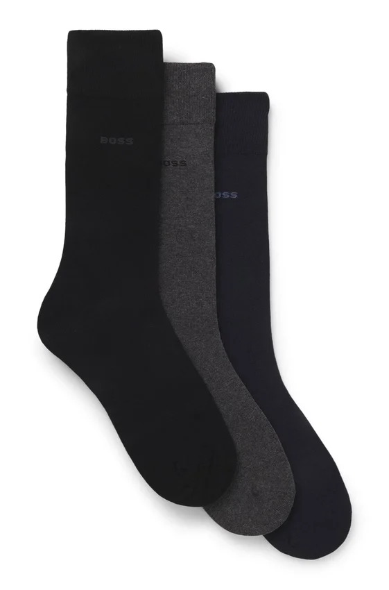 Three-pack of logo socks in a regular length Three-pack of logo socks in a regular length