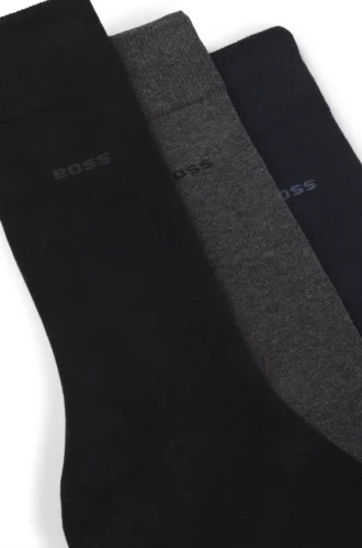 Three-pack of logo socks in a regular length