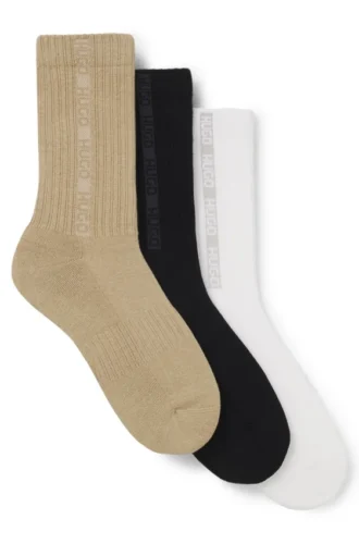 Three-pack of logo-tape socks in a regular length