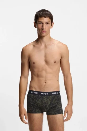 Three-pack of logo trunks in stretch cotton
