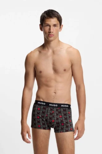 Three-pack of logo trunks in stretch cotton
