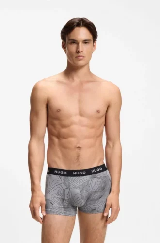 Three-pack of logo trunks in stretch cotton