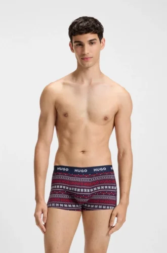 Three-pack of logo trunks in stretch cotton