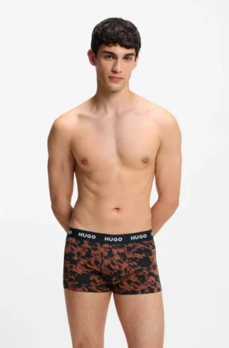 Three-pack of logo trunks in stretch cotton