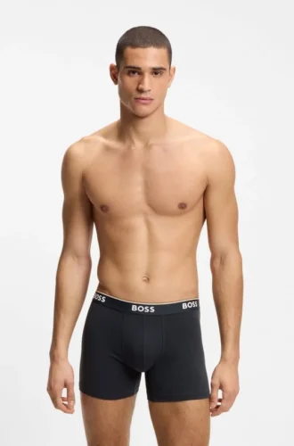 Three-pack of logo-waistband boxer briefs