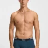 Three-pack of logo-waistband boxer briefs in stretch cotton