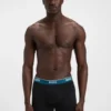 Three-pack of logo-waistband boxer briefs in stretch cotton