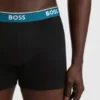 Three-pack of logo-waistband boxer briefs in stretch cotton