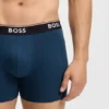 Three-pack of logo-waistband boxer briefs in stretch cotton