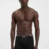 Three-pack of logo-waistband boxer briefs in stretch cotton